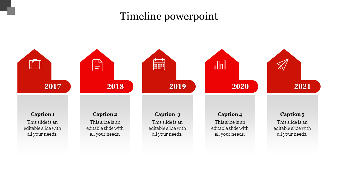 timeline theme powerpoint-Red
